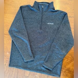 Columbia Men's Great Hart Mountain III Half Zip Charcoal Fleece, Large Tall